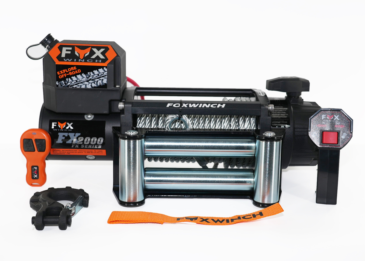 Лебедка автомобильная FOX WINCH 12000 12V (стальной трос)