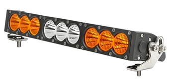 Фара светодиодная 90W, 9 диодов по 10W, белый / янтарный, ближний/дальний свет