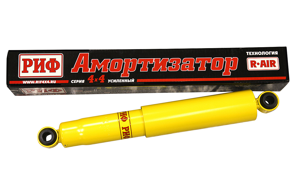 Амортизатор усиленный РИФ задний Toyota Hilux 2005-2014, LC 60-70 (рессорная подвеска) лифт 45 мм