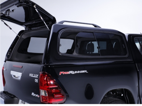 Кунг для Toyota Hilux REVO (2015+) V2 раздвижные боковые стекла