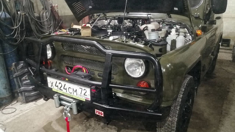 UAZ Hunter (оливковый) — фото 1 работ в Custom's Tuning, Тюмень
