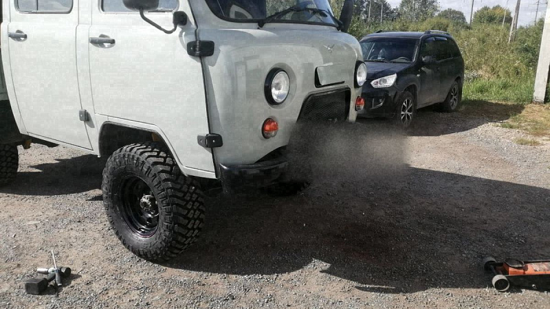 УАЗ полбатон на дисках R16 после подбора колёс — Custom's Tuning, Тюмень